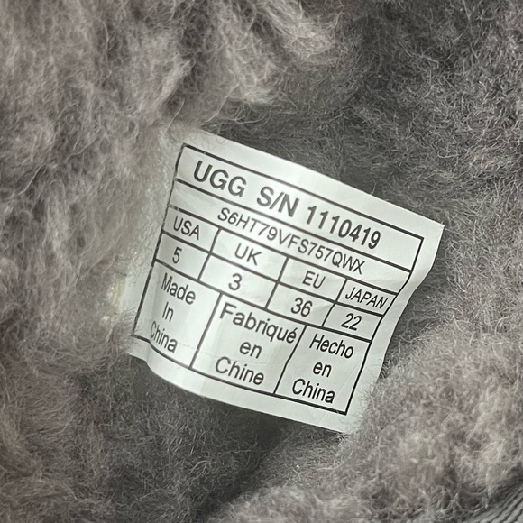 Ugg Classic Mini II Studded Charcoal Suede Sheepskin Boots - Picture 4 of 4